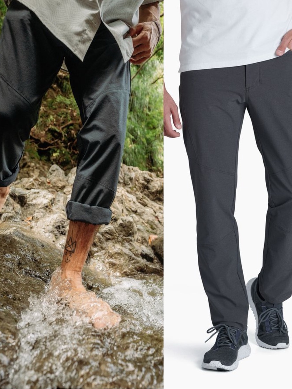 Men's Black Stretch Utility Pants
